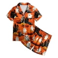 thumbnail image 5 of OJSFQUFP Girls Shorts Set Toddler Short Sleeve Print Shirts Tops Pants Outfits Button, 5 of 6
