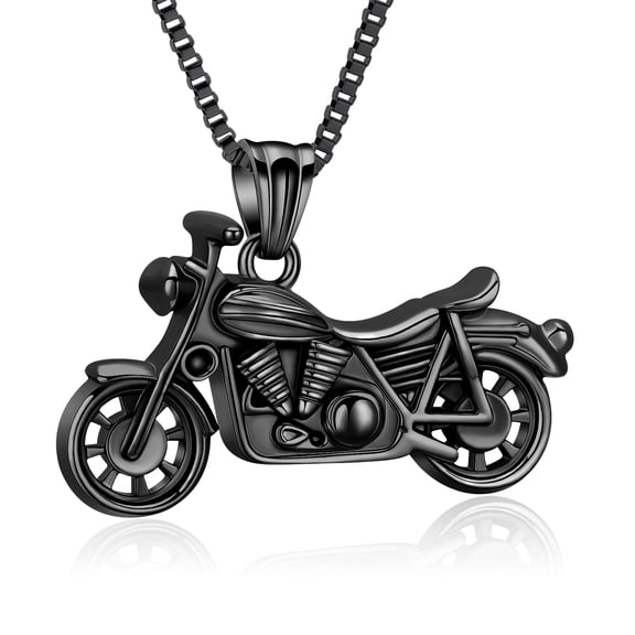 Men's Motorcycle Urn Pendant Cremation Jewelry for Ashes Holder Memory Necklace Memorial Jewelry