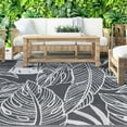 thumbnail image 6 of BERTHMEER 6'x9' Gray Leaf Outdoor Rugs on Sale Clearance Waterproof Patio Rugs Plastic Straw Rugs Camping Rugs, Porch,Deck Rugs, RV Rugs for outside, 6 of 7