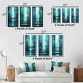 thumbnail image 4 of Designart "Turquoise Riverside Door to the Other Side II" Abstract Collages Framed Wall Art Set Of 3 - Turquoise Transitional Frame Gallery Wall Set For Home Decor, 4 of 6
