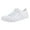White, variant on WEAIXIMIUNG Women's Sneakers Size 7 Wide Women Sneakers Fashionable New Pattern Couple Style Solid Color Flat Bottom Comfortable Mesh Breathable Elastic Belt Quick Drying Creek Tracing Shoes
