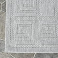 thumbnail image 3 of Modern Greek Key Geometric Indoor/Outdoor Area Rug, Gray, 6' x 8' 10", 3 of 7