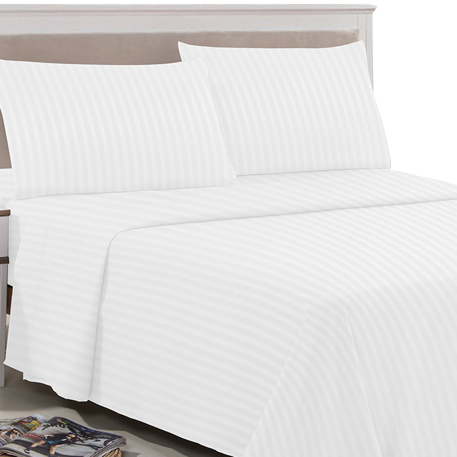 Details about   Clara Clark Premier 1800 Collection Bed Sheet Set with Extra Pillowcases Wrinkle 