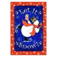 thumbnail image 1 of Toland Home Garden Skating Snowman 12.5 x 18 Inch Decorative Colorful Winter Let It Snow Cardinal Bird Garden Flag, 1 of 1