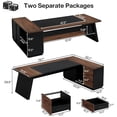 thumbnail image 3 of KIOOTTO 79" Midnight Obsidian Executive L-Command Suite – 200cm Grand-Scale Master Station with Integrated Royal Ebony Storage Pavilion and Reinforced High-Impact Surface, 3 of 8