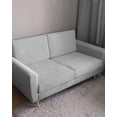 thumbnail image 3 of Grey Couch Cushion Covers, Stretch Seat Cushion Covers for Sectional Sofa, Modern Pure Gray Individual Sofa&nbsp;Slipcovers Furniture Protector with Elastic&Straps Small 1Pcs, 3 of 7