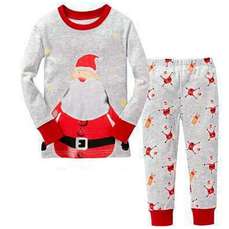 

QWERTYU Toddler Baby Child Girl Boy Tops and Pants Set Christmas Long Sleeve Outfit Clothing Set Gray
