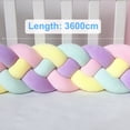 thumbnail image 4 of Almohada de cama trenzada de cuatro hebras con bolas de nudo largo tejidas, tira anticolisión para niños, 4 of 5
