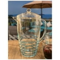 thumbnail image 6 of HomeRoots 2.5 Quart Clear And Blue Swirl Acrylic Pitcher, 6 of 8