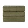 thumbnail image 5 of BNM Napa Zero Twist Cotton Waffle Bath Towel Set of 3, Forest Green, 5 of 12