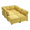 thumbnail image 5 of Modular Couch with Reversible Chaise, Soft and Smooth Corduroy - Create a Relaxing Atmosphere in Living Room, 5 of 6