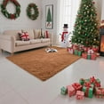 thumbnail image 6 of Christmas Area Rug for Living Room, Large Fluffy Rug for Bedroom & Fuzzy Furry Plush Soft Rugs, Small Shaggy Carpet for Dorm Room Home Decor (47"X31", Khaki Color), 6 of 6