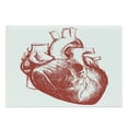thumbnail image 1 of Human Heart Cutting Board, Warm Tone Monochromatic Realistic Sketch of Cardio Organ Anatomy Print, Decorative Tempered Glass Cutting and Serving Board, in 3 Sizes, by Ambesonne, 1 of 2