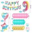 thumbnail image 2 of Decoraciones de cumpleaños, globos de helio con números coloridos y degradados de arco iris, 2 of 5