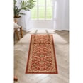 thumbnail image 1 of Well Woven Non-Skid/Slip Rubber Back Antibacterial 8x10 (7'10" x 9'10") Area Rug Timeless Oriental Red Traditional Classic Sarouk Thin Low Pile Machine Washable Indoor Outdoor Kitchen Hallway Entry, 1 of 7