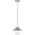thumbnail image 4 of Tremont Collection One-Light Stainless Steel and Clear Seeded Glass Farmhouse Style Hanging Mini-Pendant Light, 4 of 9