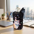 thumbnail image 7 of SEANATIVE Printed Double Glasses Case for Women, Neoprene Zipper Eyeglass Pouch Water-Resistant Scratch-Proof Lightweight Travel Glasses Bag for Eyeglasses Sunglasses, Cat Star Galaxy Print Black, 7 of 7