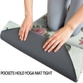 thumbnail image 3 of LightGreen Dinosaurs Floral Pattern Hot Yoga Mat Towel Non Slip for Hot Yoga - Quick-Drying Yoga Mat Cover with 4 Corner Pockets with Travel Bag - Hot Yoga Towel Non Slip 74"x26", 3 of 6