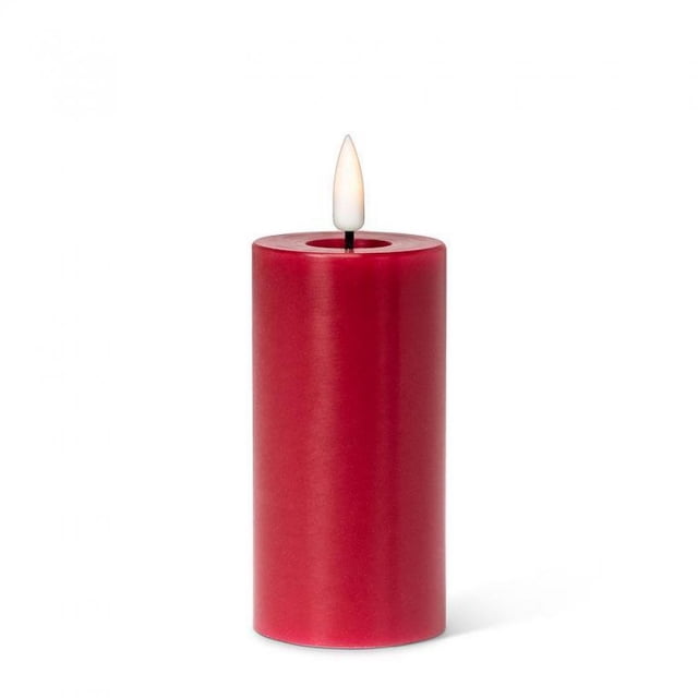 Ensemble de 12 Bougies Piliers à DEL Rouges
