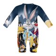 thumbnail image 6 of Looney Tunes Cartoons Baby Long Sleeve Footless, Infant Playsuit Romper Jumpsuits for Boys Girls, 6 of 8