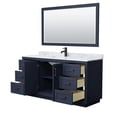thumbnail image 3 of Wyndham Collection Miranda 66" Wood & Metal Single Bathroom Vanity in Blue/Black, 3 of 7