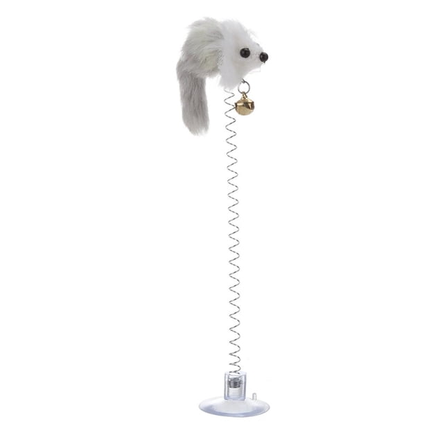 Jugues Divertidos para gatos y gatitos juguetes elásticos de pluma falsa Ehuebsd con ventosa inferior para gato juguete para rascar producto para mascotas 1 13 Uds.