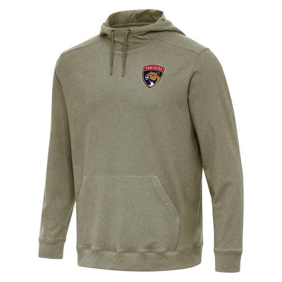 Men's Antigua Olive Florida Panthers Cloud Pullover Hoodie