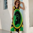 thumbnail image 5 of A Trojan Uk Flag in The Colors of Jamaica Dress Summer Street Style Bohemia Long Dresses Female Sleeveless Printed Maxi Dress, 5 of 9