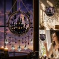 thumbnail image 7 of Halloween Crystal Wind Chime, Lightweight Acrylic Build, Silent Swaying Beads, Spooky Motif, Easy Window Wall Hanging (Castle), 7 of 7