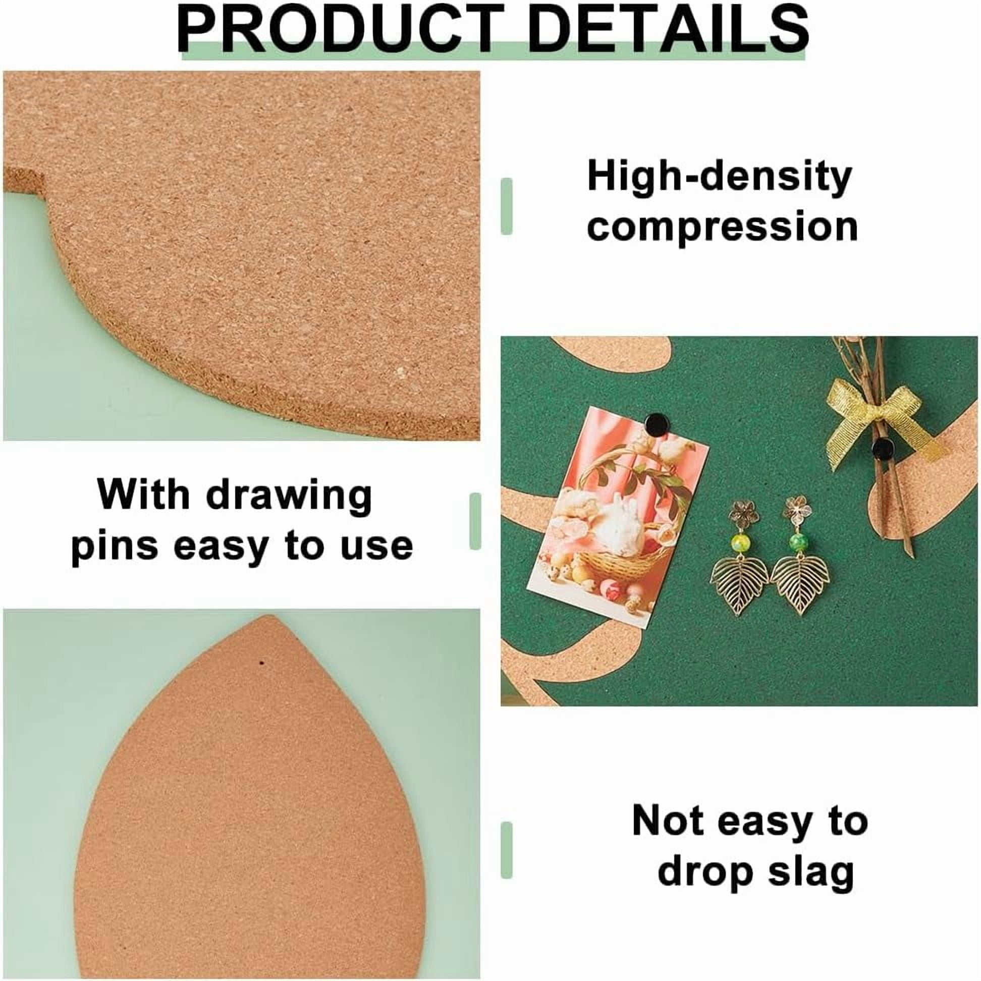 2Pcs Monstera Deliciosa Bulletin Cork Board 16.5x11.8 Inch Decorative Cork Bulletin Board Plant Memo Bulletin Pin Board Hanging Pin Boards with Cord and Pin for Office Home Kitchen Wall Decor