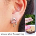 thumbnail image 4 of Bonitos Pendientes De Rana De 2 Vías, Regalo Retro Para Mujer, Joyería Desmontable Con Diseño Dulce, 4 of 8