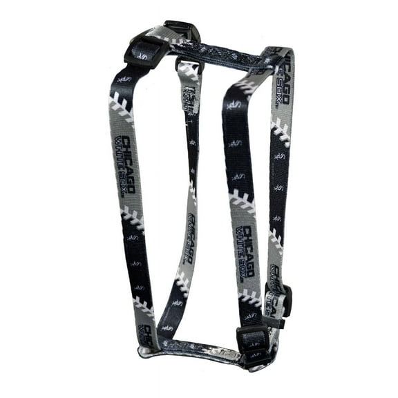 Chicago Baseball White Sox 3/4" (.75) inch wide Medium 14" to 24" Adjustable Dog Harness