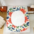 thumbnail image 5 of Castle Fairy Teens Orange Flowers Queen Sheet Sets,Exotic Style Bed Set, 5 of 7