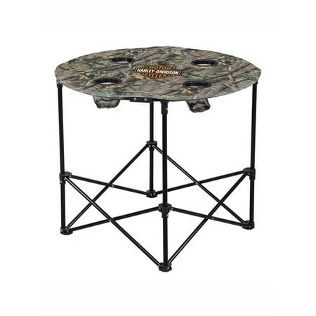 Harley-Davidson Outdoor Table w/ Storage Bag Lightweight Realtree® Camo Pattern Harley Davidson