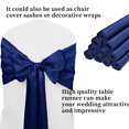 thumbnail image 3 of YMHPRIDE 10 Pack 108" x 12" Navy Blue Satin Table Runners Reversible for Wedding and Party D√É¬©cor, 3 of 7