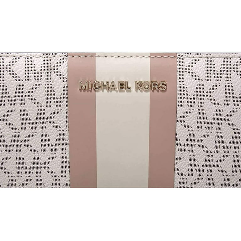 Michael kors jet set large continental wallet wristlet ballet pink mk  signature