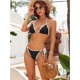 thumbnail image 4 of Bikini ZAFUL Triangle de 2 piezas, halter, corte alto, para mujer, 4 of 7