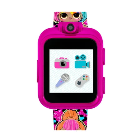 LOL Suprise! PlayZoom Kids smart watch: Neon Cheetah Print with Neon Q.T. and Splatter Character Print