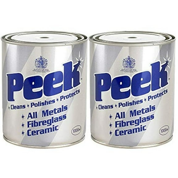 Peek Multi-Purpose Metal Polish Paste - 1000 ml (2 Pack) - All Metal Cleaner