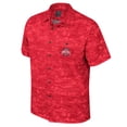 thumbnail image 2 of Men's Colosseum Scarlet Ohio State Buckeyes Ozark Button-Up Shirt, 2 of 3