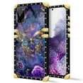 thumbnail image 2 of FKBRCL4U Compatible with Samsung Galaxy S20 Case, Glistening Golden Butterfly Vibrant Purple Blue Luxury Golden Decoration for Girl Women Soft TPU Shockproof Protective Hard PC Back, 2 of 7
