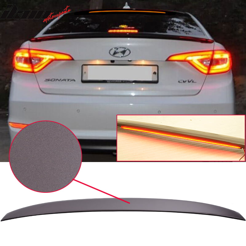 Compatible with 1517 Hyundai Sonata Roof Spoiler LED Light Bar ABS