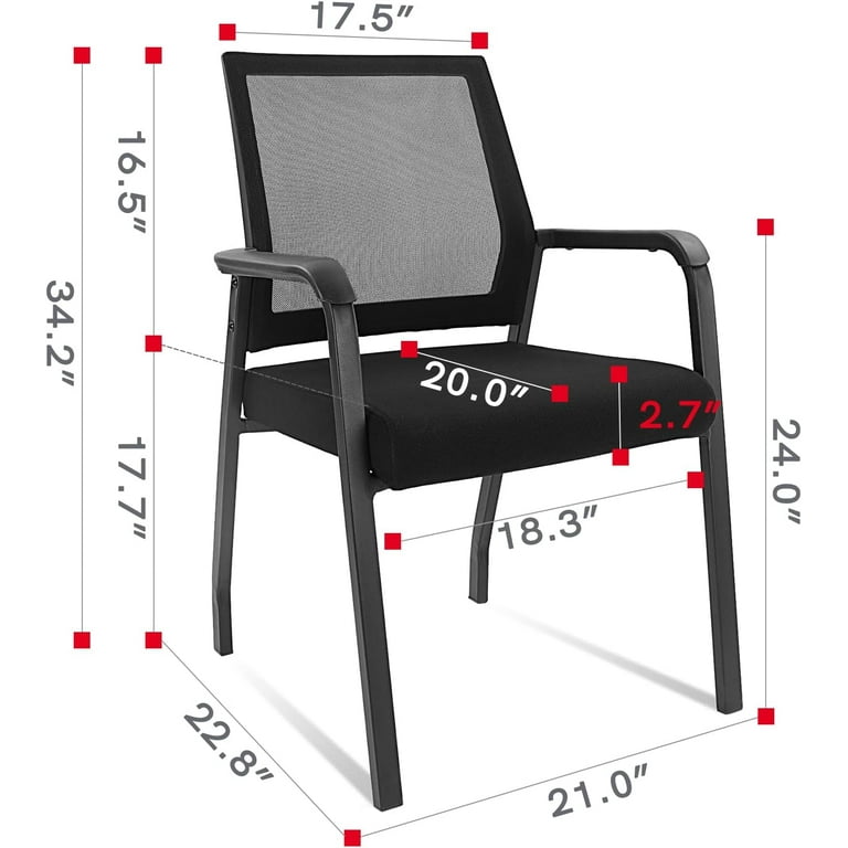 KLASIKA Mid-Back Desk Chair, Ergonomic Support, Thick Seat Cushion