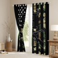 thumbnail image 3 of Homewish Black Monogrammed H Curtains Pack of 2 (42x84 Each) for Teen, Rustic Hunting Deer Curtains Blackout, Western Countryside Bedroom Curtains, Living Room Curtains Decor, 3 of 6