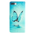 thumbnail image 3 of Nalacover Wallet Case for iPhone 8 Plus / iPhone 7 Plus with Painting Pattern PU Leather Magnetic Kickstand Flip Folio Cover, Card Slots Holder Soft Silicone Shockproof Protective Case, Blue Butterfly, 3 of 8