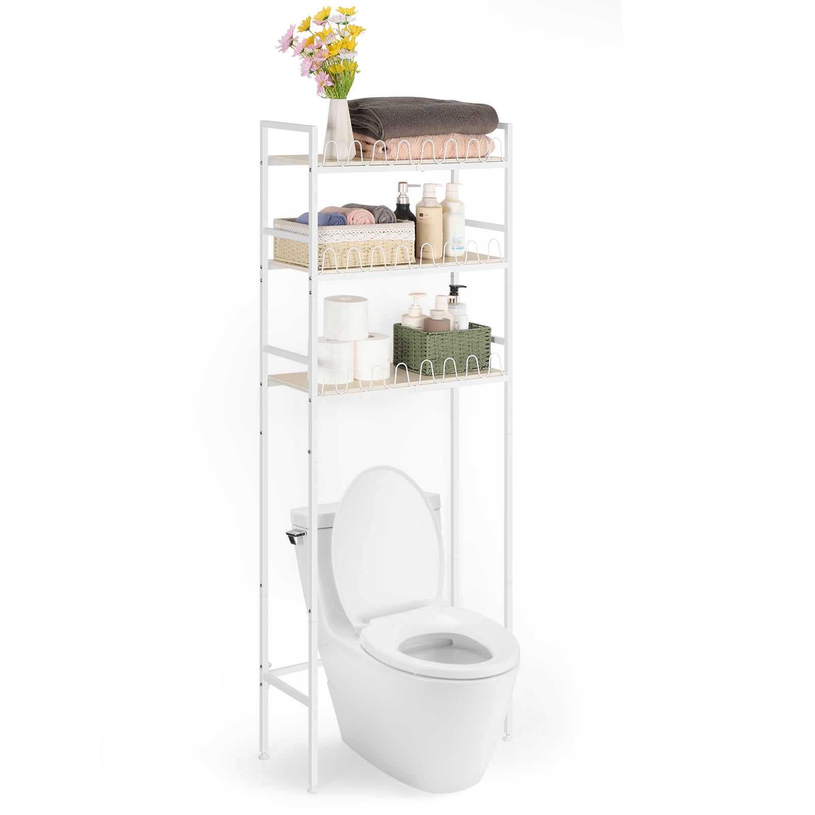 3-Tier Over The Toilet Storage Shelves Rack Heavy Duty Bathroom Organizer Metal