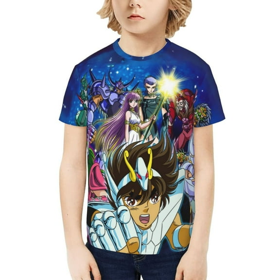 Saint Seiya Kids T-Shirt 3d Printed Graphic T-Shirts Boys And Girls Short Sleeve Shirts For Youth Kids X-Small