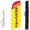 Yellow, variant on Cobb Promo Managers Special Yellow 6ft Real Estate Feather Flag with Complete 8ft Pole kit, Ground Spike and Carry Bag