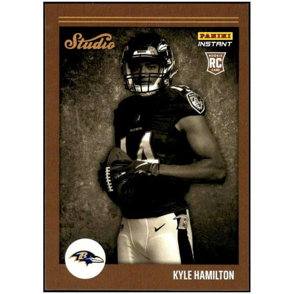 NFL 2022 Instant Studio Football   Kyle Hamilton Trading Card S8 (Rookie Card) (Panini)
