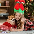 thumbnail image 4 of PMU Christmas Elf Hat Twinkle Toe Green/Red Bands Hat Christmas Celebration Costume Party Accessories Props and Party Supplies for Plays, Festivals, Photo Shoots (1/Pkg) Pkg/1, 4 of 8